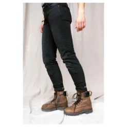 Jeansy motocyklowe damskie BROGER FLORIDA WASHED BLACK czarny