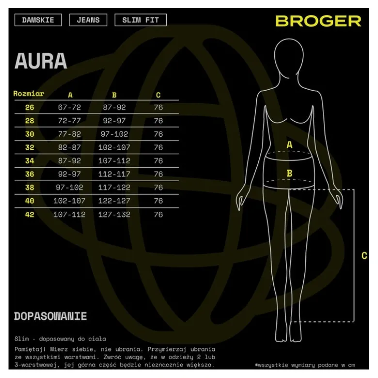 Jeansy motocyklowe damskie BROGER AURA LADY BLUE niebieski