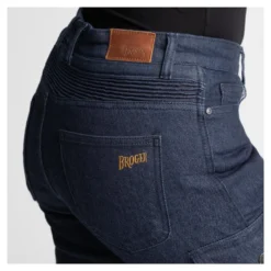 Jeansy motocyklowe damskie BROGER OHIO RAW NAVY granatowy