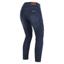 Jeansy motocyklowe damskie BROGER OHIO RAW NAVY granatowy