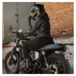 Jeansy motocyklowe damskie OZONE CHICA LADY BLACK czarny