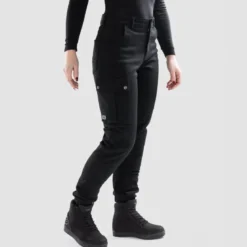 Jeansy motocyklowe damskie OZONE JANE LADY JOGGER FIT BLACK czarny