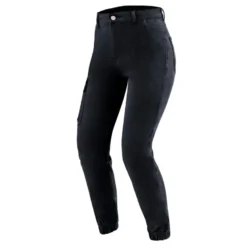 Jeansy motocyklowe damskie OZONE JANE LADY JOGGER FIT BLACK czarny