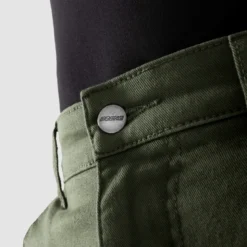 Jeansy motocyklowe damskie OZONE JANE LADY JOGGER FIT OLIVE zielony