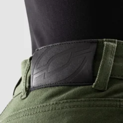 Jeansy motocyklowe damskie OZONE JANE LADY JOGGER FIT OLIVE zielony