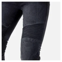 Jeansy motocyklowe damskie OZONE AGNESS II LADY WASHED BLACK czarny