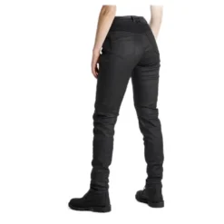 Jeansy motocyklowe damskie PANDO MOTO LORICA KEV BLACK czarny