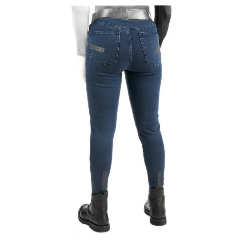 Jeansy motocyklowe damskie PANDO MOTO KUSARI COR BLUE niebieski