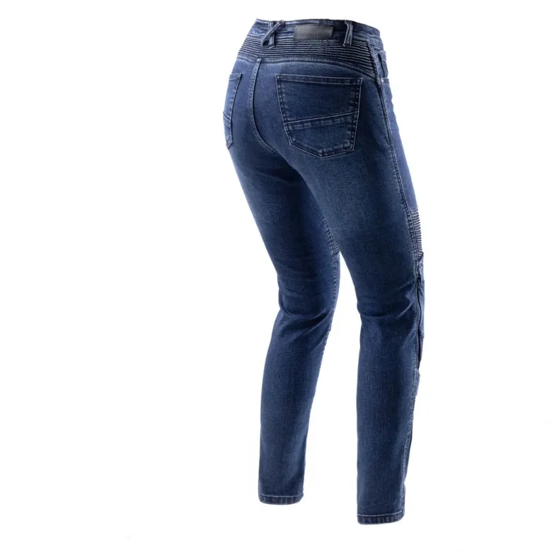 Jeansy motocyklowe damskie REBELHORN AGNESS 2 MONOLAYER WASHED BLUE niebieski