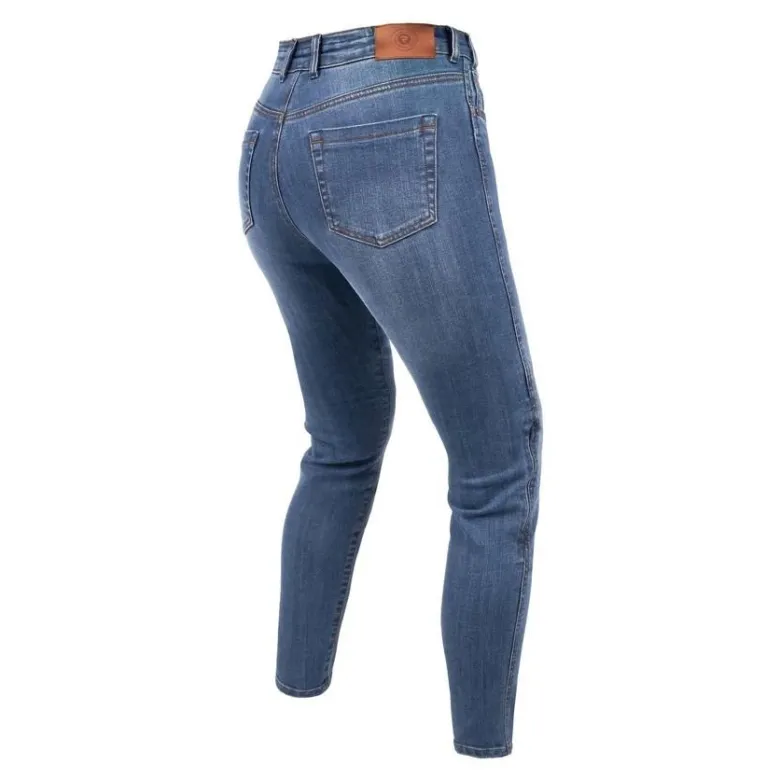 Jeansy motocyklowe damskie REBELHORN CLASSIC III LADY SKINNY FIT WASHED BLUE niebieski