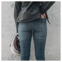 Jeansy motocyklowe damskie REBELHORN CLASSIC III LADY SKINNY FIT WASHED BLUE niebieski