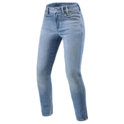 Jeansy motocyklowe damskie REVIT SHELBY 3 LADY LIGHT BLUE VINTAGE niebieski