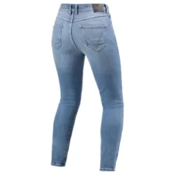 Jeansy motocyklowe damskie REVIT SHELBY 3 LADY LIGHT BLUE VINTAGE niebieski