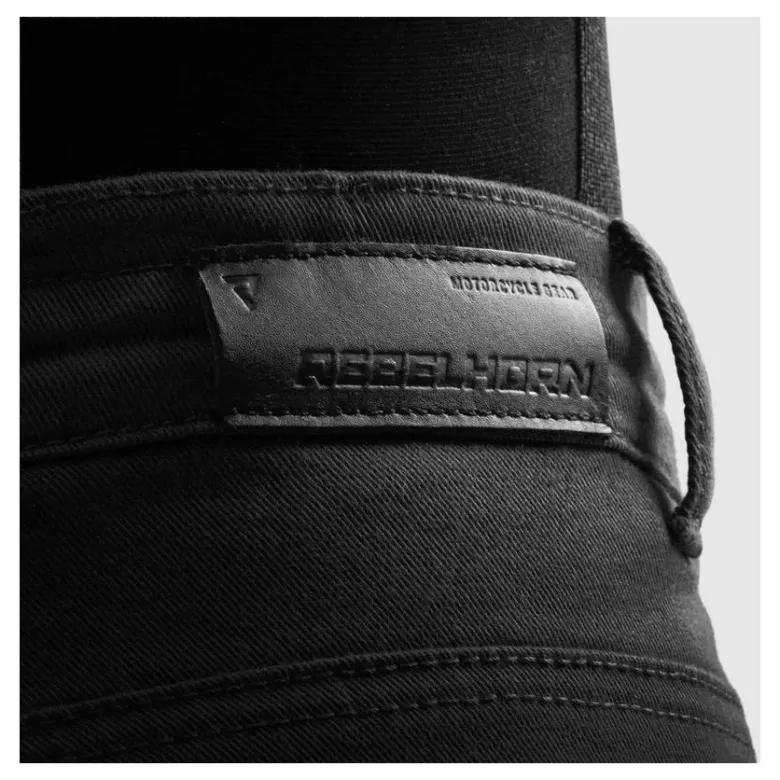 Jeansy motocyklowe damskie REBELHORN FASTER LADY BLACK czarny
