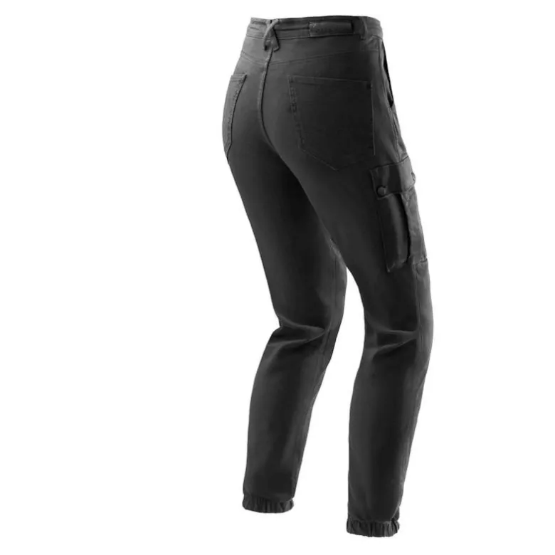 Jeansy motocyklowe damskie REBELHORN FASTER LADY BLACK czarny