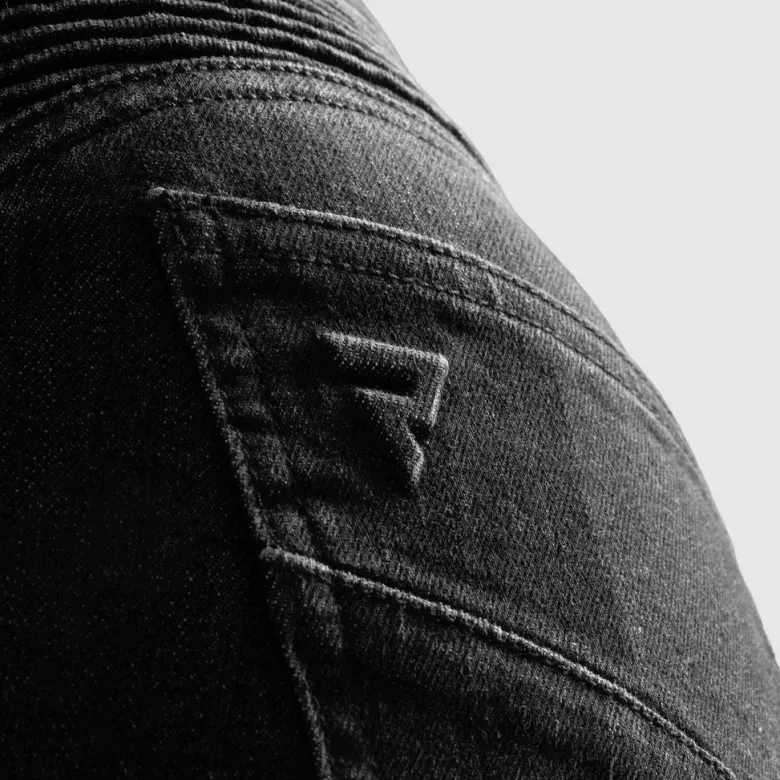 Jeansy motocyklowe damskie REBELHORN AGNESS 2 MONOLAYER WASHED BLACK czarny