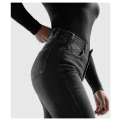 Jeansy motocyklowe damskie REBELHORN CLASSIC MONOLAYER LADY WASHED BLACK czarny