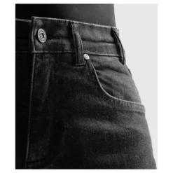 Jeansy motocyklowe damskie REBELHORN CLASSIC MONOLAYER LADY WASHED BLACK czarny