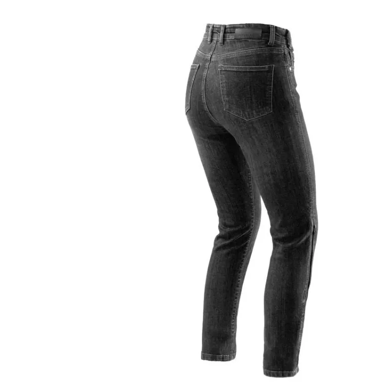 Jeansy motocyklowe damskie REBELHORN CLASSIC MONOLAYER LADY WASHED BLACK czarny