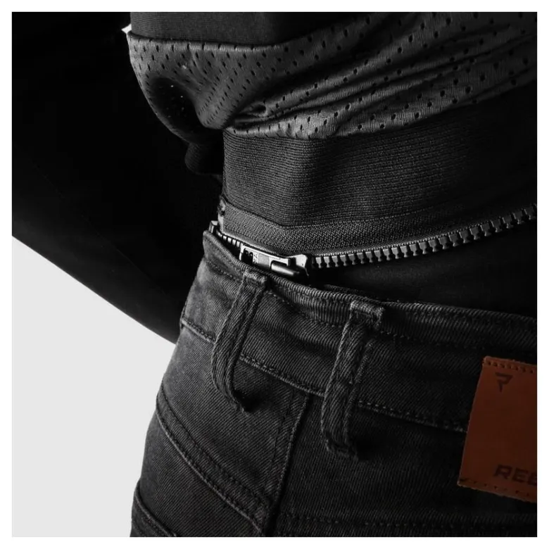 Jeansy motocyklowe damskie REBELHORN BRONCO MONOLAYER LADY WASHED BLACK czarny