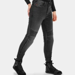 Jeansy motocyklowe damskie SHIMA ZENITH LADY BLACK czarny