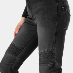 Jeansy motocyklowe damskie SHIMA ZENITH LADY BLACK czarny