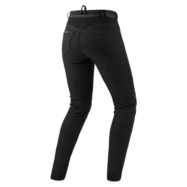 Jeansy motocyklowe damskie SHIMA FLEXX LADY BLACK czarny