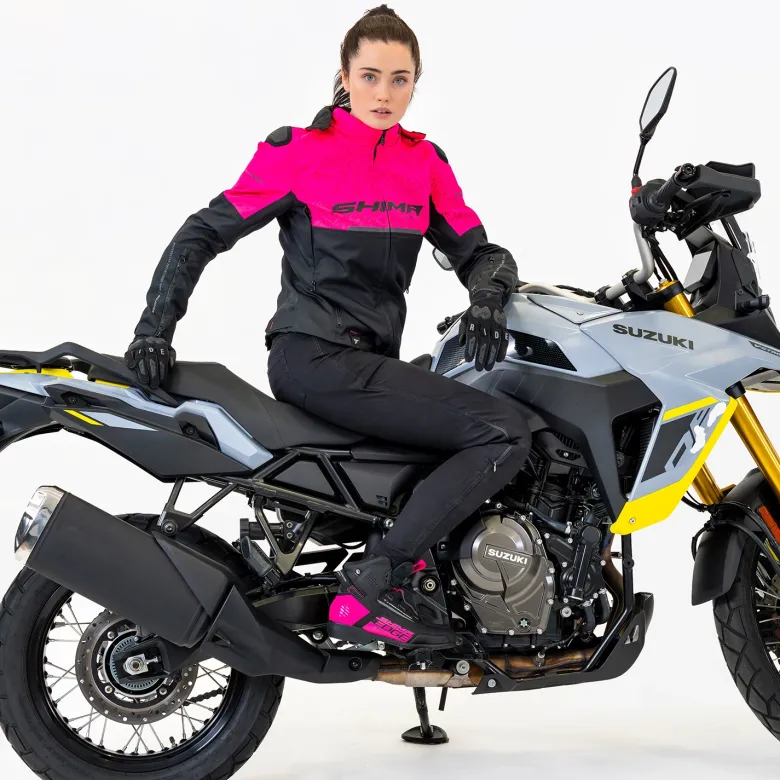 Jeansy motocyklowe damskie SHIMA FLEXX LADY BLACK czarny