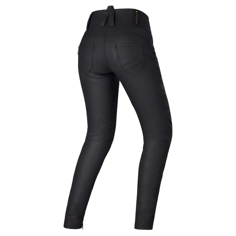 Jeansy motocyklowe damskie SHIMA NOX 2.0 WAX czarny