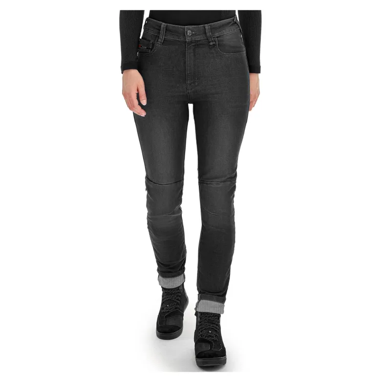 Jeansy motocyklowe damskie SHIMA RIDGE LADY BLACK czarny