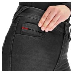 Jeansy motocyklowe damskie SHIMA RIDGE LADY BLACK czarny