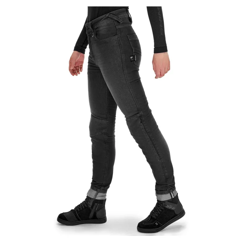 Jeansy motocyklowe damskie SHIMA RIDGE LADY BLACK czarny