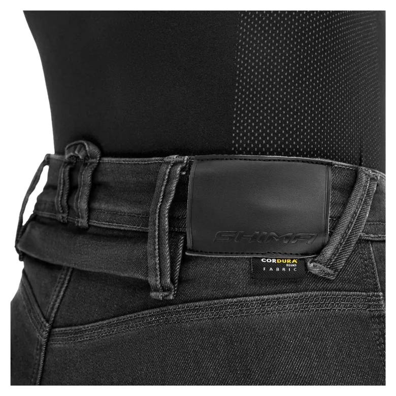 Jeansy motocyklowe damskie SHIMA RIDGE LADY BLACK czarny