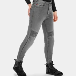 Jeansy motocyklowe damskie SHIMA ZENITH LADY GREY szary