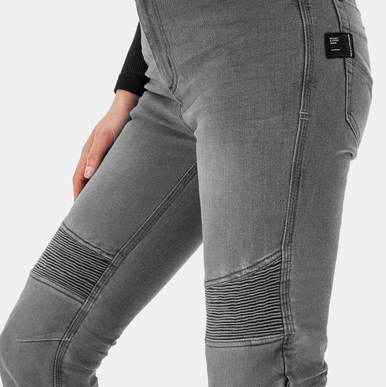 Jeansy motocyklowe damskie SHIMA ZENITH LADY GREY szary