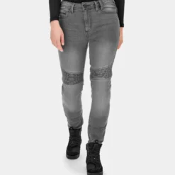 Jeansy motocyklowe damskie SHIMA ZENITH LADY GREY szary