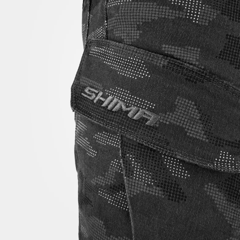 Jeansy motocyklowe damskie SHIMA GIRO 3.0 LADY CAMO szary czarny