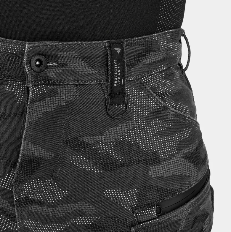 Jeansy motocyklowe damskie SHIMA GIRO 3.0 LADY CAMO szary czarny