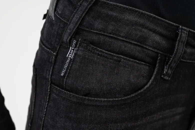 Jeansy motocyklowe damskie SHIMA METRO LADY BLACK czarny