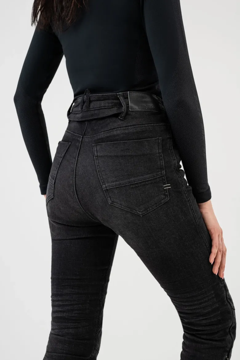 Jeansy motocyklowe damskie SHIMA METRO LADY BLACK czarny