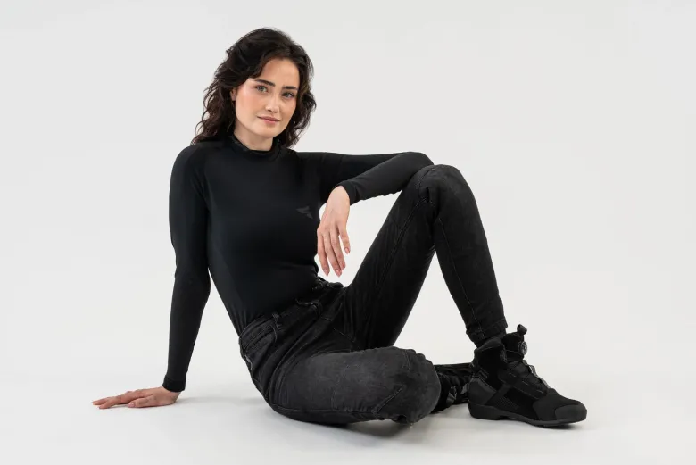 Jeansy motocyklowe damskie SHIMA METRO LADY BLACK czarny