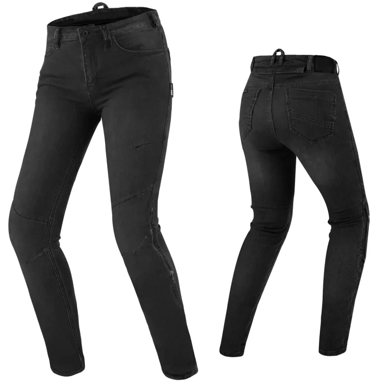 Jeansy motocyklowe damskie SHIMA METRO LADY BLACK czarny