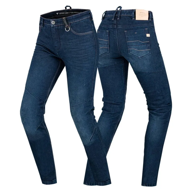 Jeansy motocyklowe damskie SHIMA DEVON LADY DARK BLUE granatowy niebieski
