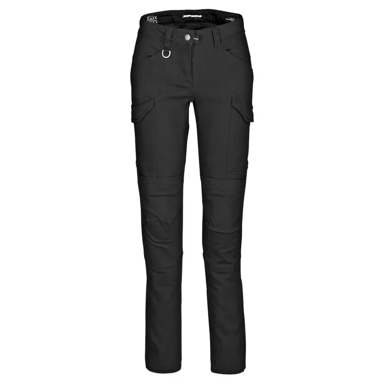 Jeansy motocyklowe damskie SPIDI PATHFINDER CARGO LADY BLACK czarny