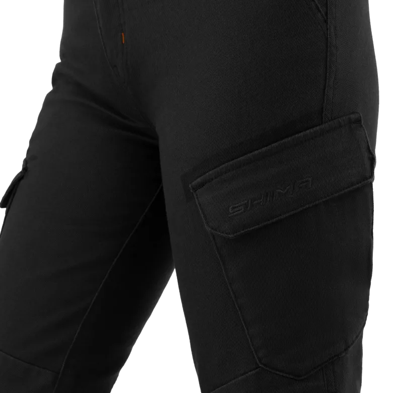 Jeansy motocyklowe damskie SHIMA RECON LADY BLACK czarny