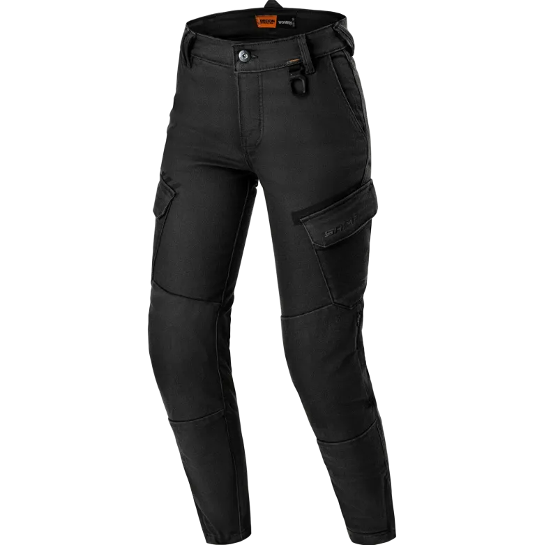 Jeansy motocyklowe damskie SHIMA RECON LADY BLACK czarny