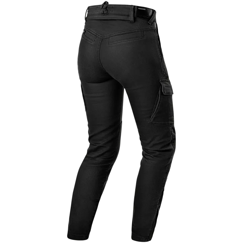 Jeansy motocyklowe damskie SHIMA RECON LADY BLACK czarny