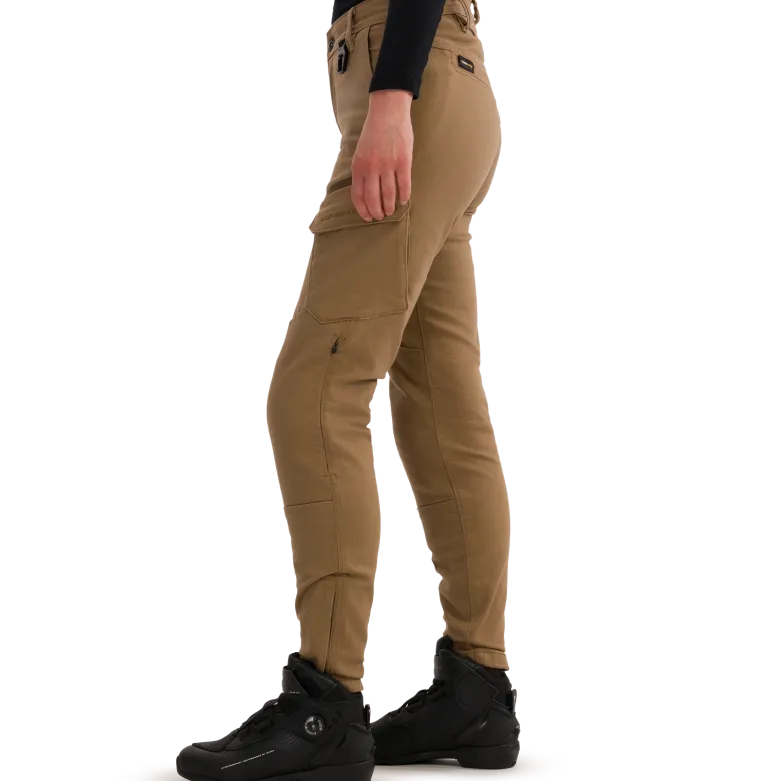 Jeansy motocyklowe damskie SHIMA RECON LADY SAND beżowy