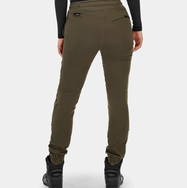 Jeansy motocyklowe damskie SHIMA JOGGSY LADY KHAKI zielony