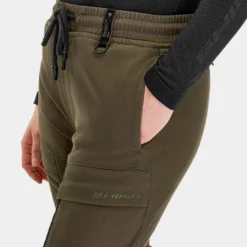 Jeansy motocyklowe damskie SHIMA JOGGSY LADY KHAKI zielony